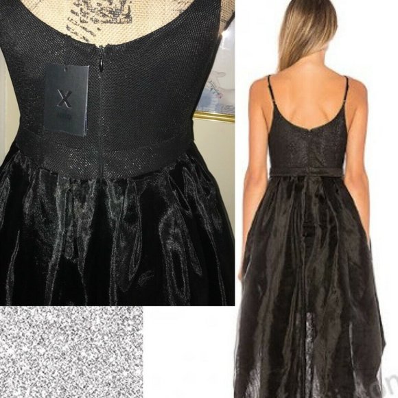X BY NBD ANASTAZIA BLACK METALLIC DRESS~SMALL - Picture 8 of 9